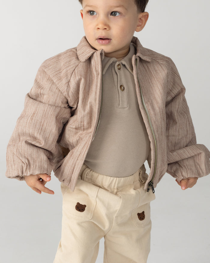 Donsje Corneel Jacket | Bear | Rust - White Striped