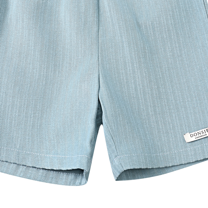 Donsje Cyriel Shorts | Steel Blue Striped