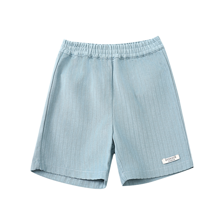 donsje Cyriel Shorts | Steel Blue Striped