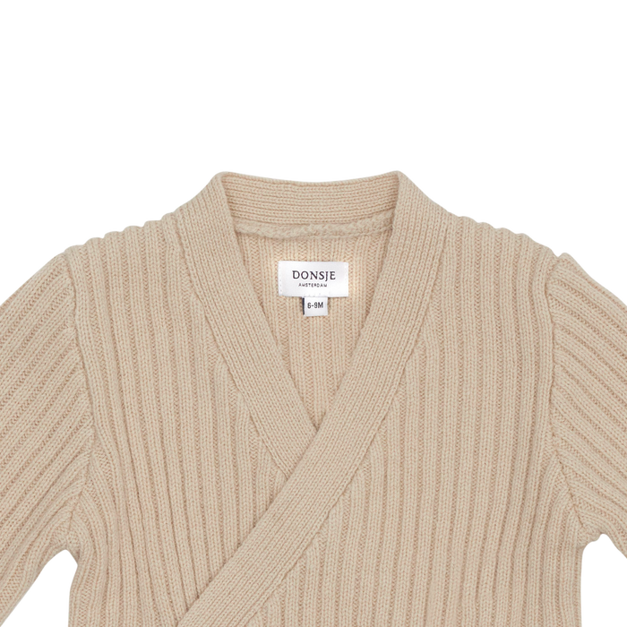 Donsje Elo Merino Wool Cardigan | Oyster Grey