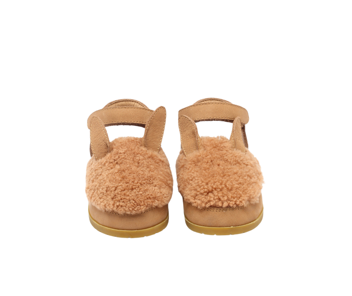 Donsje Els Sandals | Alpaca | Beige Curly Sheep Wool