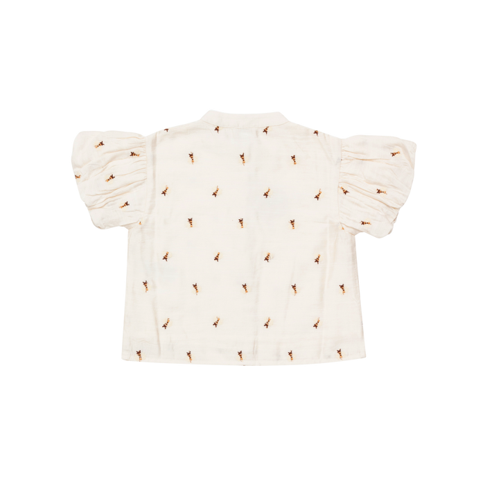 Donsje Ezrah Blouse | Bees | Warm White