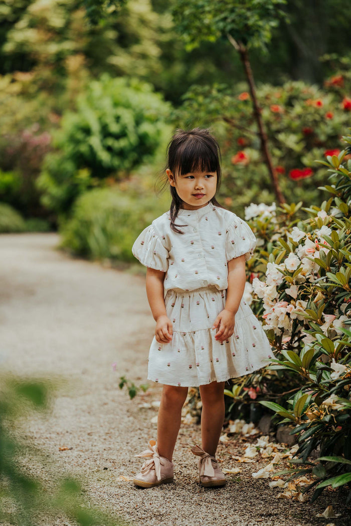 Donsje Ezrah Blouse | Roses | Warm White