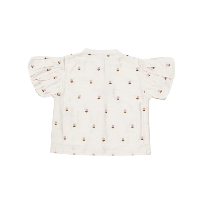 Donsje Ezrah Blouse | Roses | Warm White