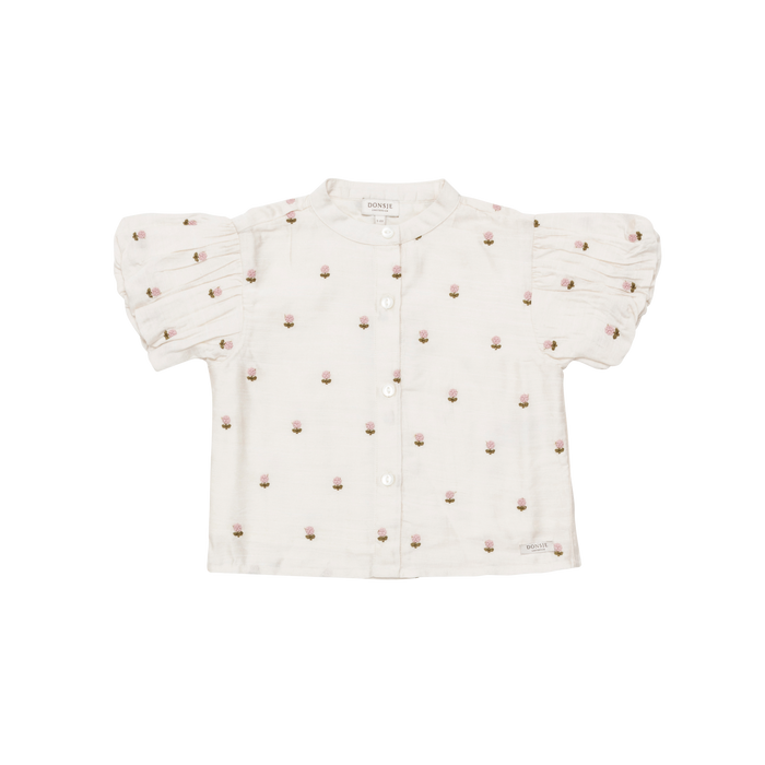 donsje Ezrah Blouse | Roses | Warm White