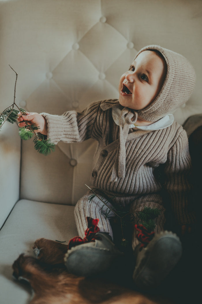 Donsje Fenja Merino Wool Hat | Beige Melange