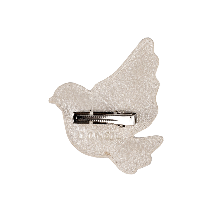 Donsje Filoe Clip | Dove | Off White Metallic Leather