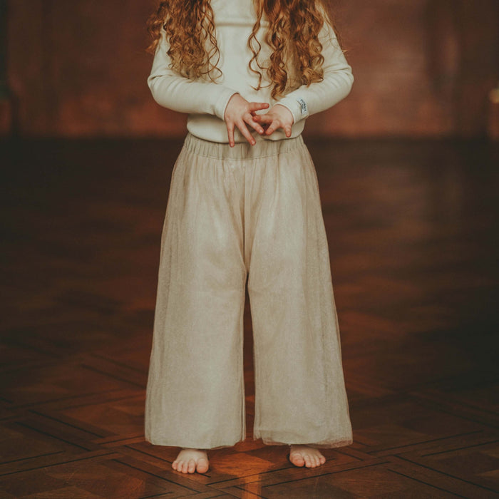 Donsje Findu Trousers | Warm White Metallic