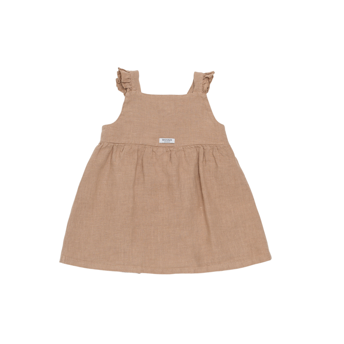 Donsje Floor Linen Dress | Rose Mocha