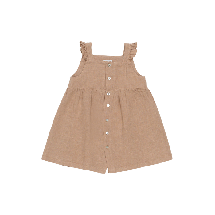 donsje Floor Linen Dress | Rose Mocha