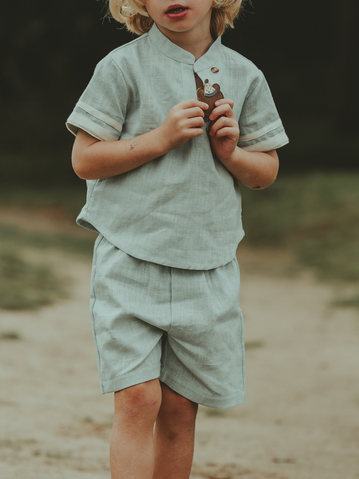 Donsje Fucas Linen Shirt | Frosted Green