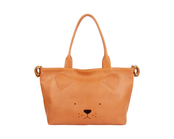 donsje Fuji Diaper Bag | Lion | Toast Grain Leather