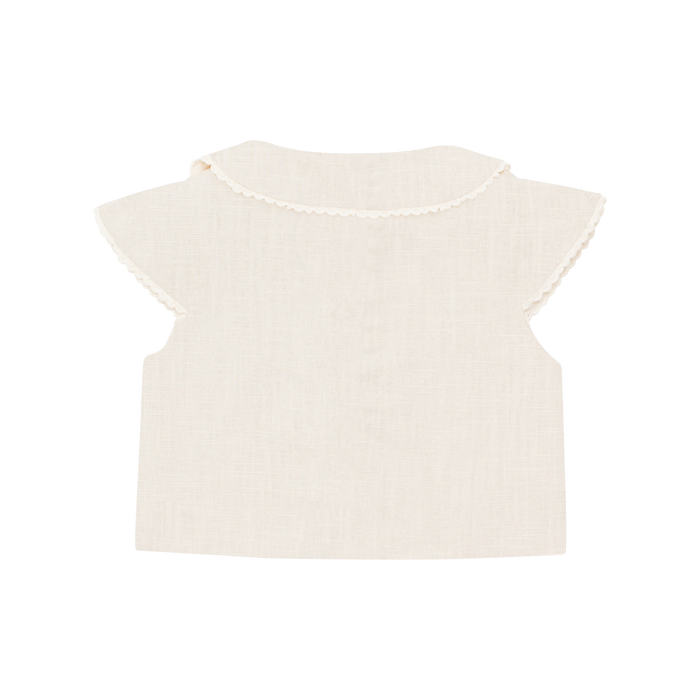 Donsje Hennie Linen Gilet | Soft Sand