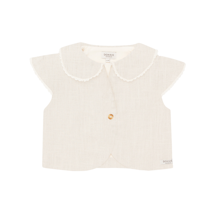donsje Hennie Linen Gilet | Soft Sand