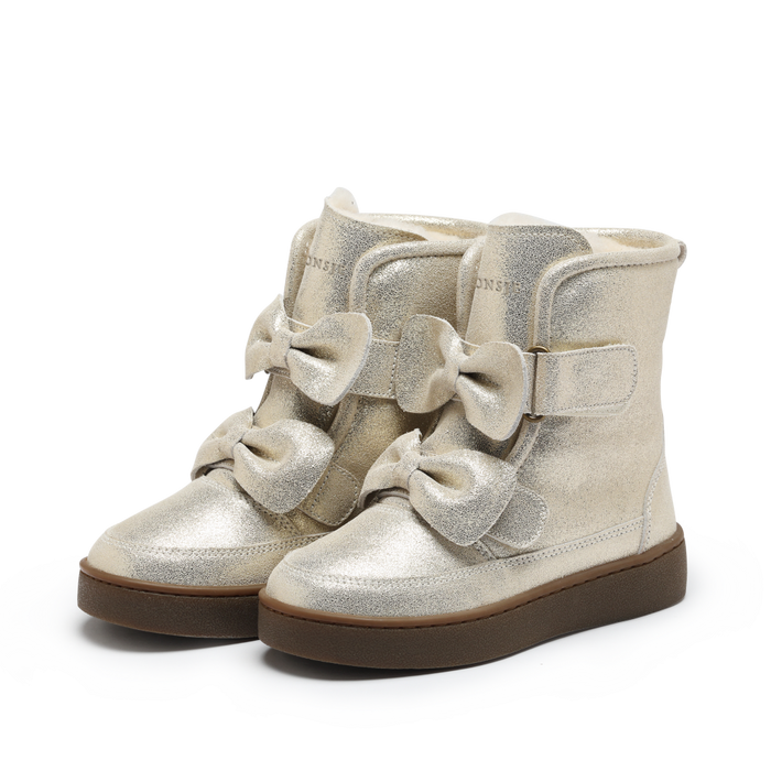 donsje Isa Exclusive Boots | Silver Metallic Leather