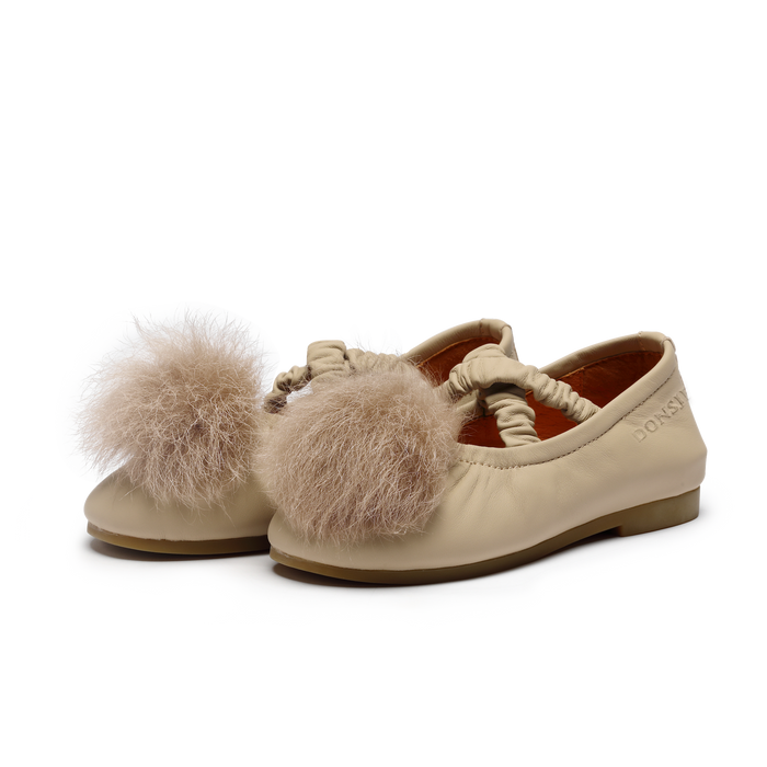 Donsje Izebella Ballerinas | Ivory Sheep Leather