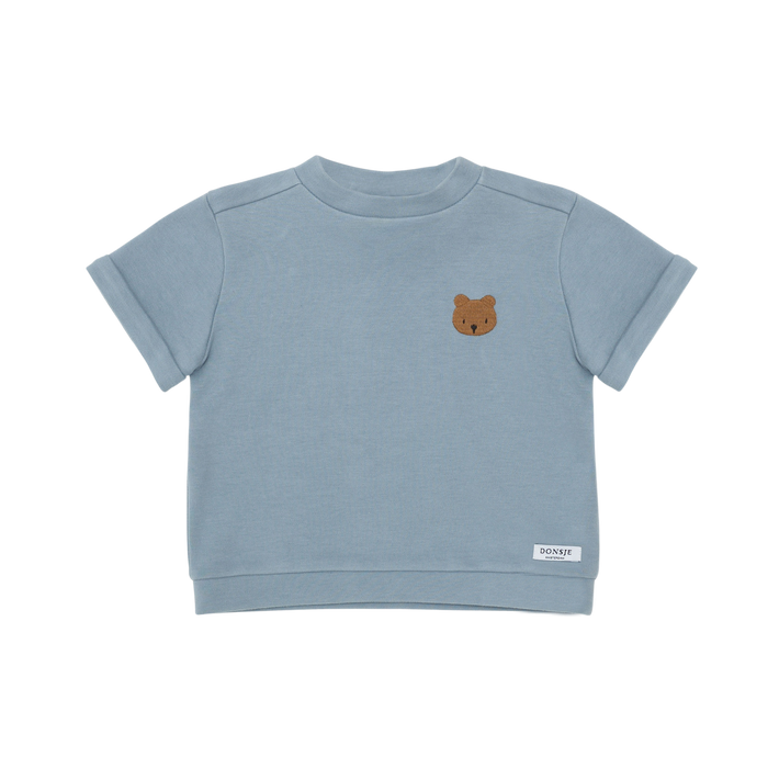 donsje Jarne T-shirt | Bear | Foggy Blue