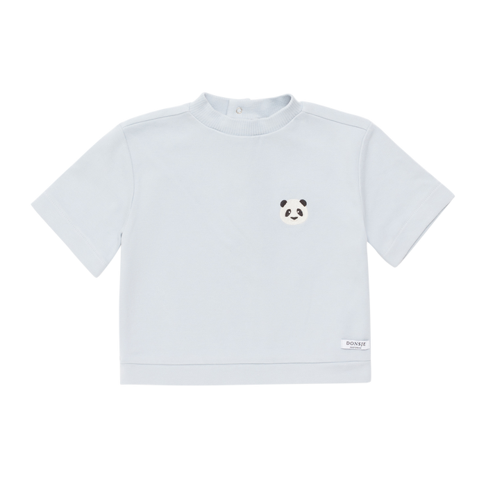 donsje Jarne T-shirt | Panda | Ice Blue