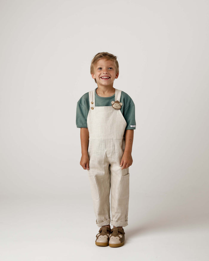 Donsje Jaylen Linen Overalls | Soft Sand