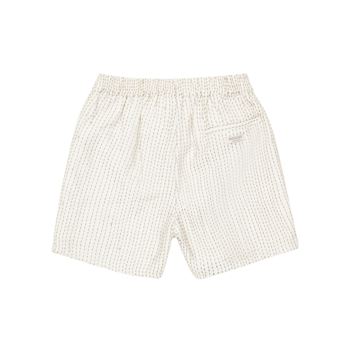 Donsje Jortas Shorts | Warm White - Thyme Striped