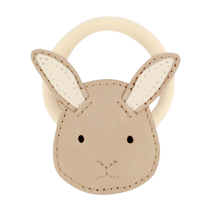 donsje Josy Classic Hair Tie | Bunny | Taupe Nubuck