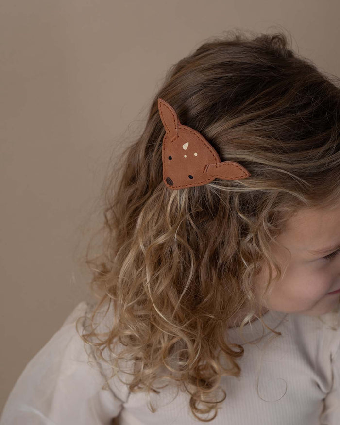 Donsje Josy Classic Hairclip | Deer | Walnut Nubuck