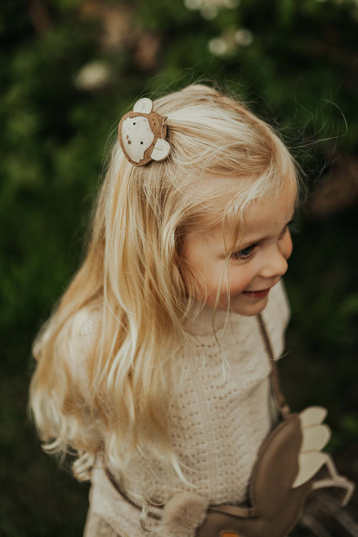 Donsje Josy Special Hairclip | Monkey | Truffle Nubuck