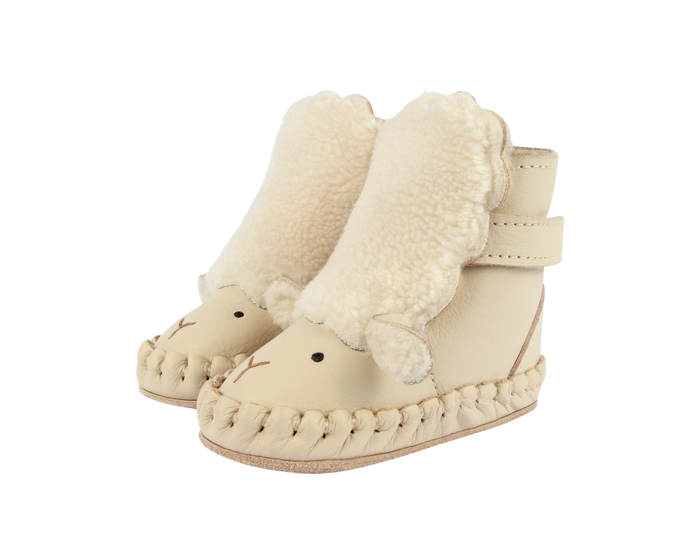 Donsje Kapi Exclusive Booties | Lammy | Cream Leather