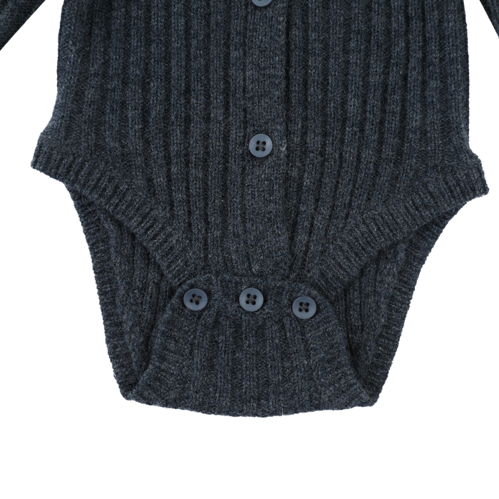 Donsje Kees Merino Wool Romper | Dark Navy Melange