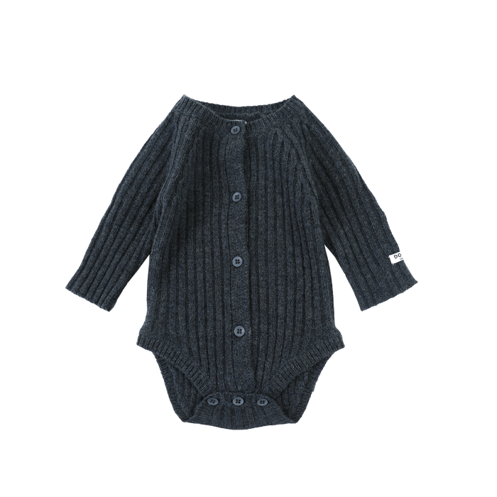 donsje Kees Merino Wool Romper | Dark Navy Melange