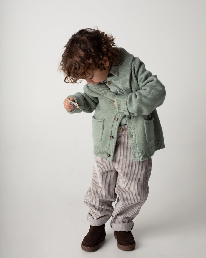 Donsje Kicher Merino Wool Cardigan | Desert Green