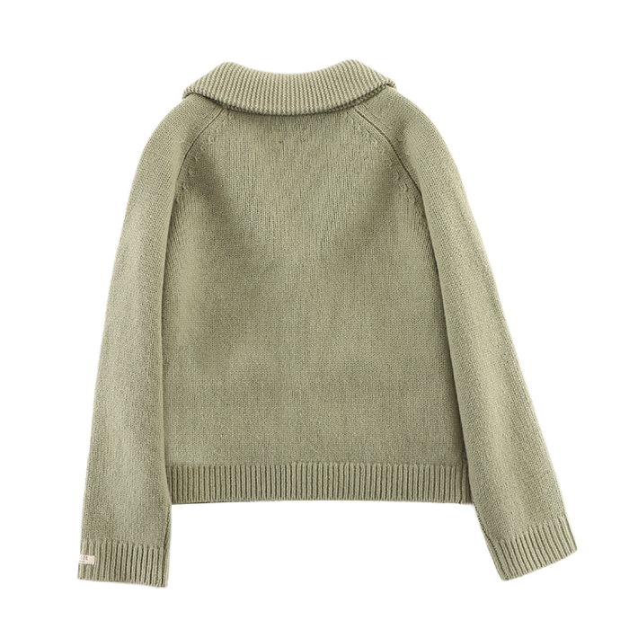 Donsje Kicher Merino Wool Cardigan | Desert Green