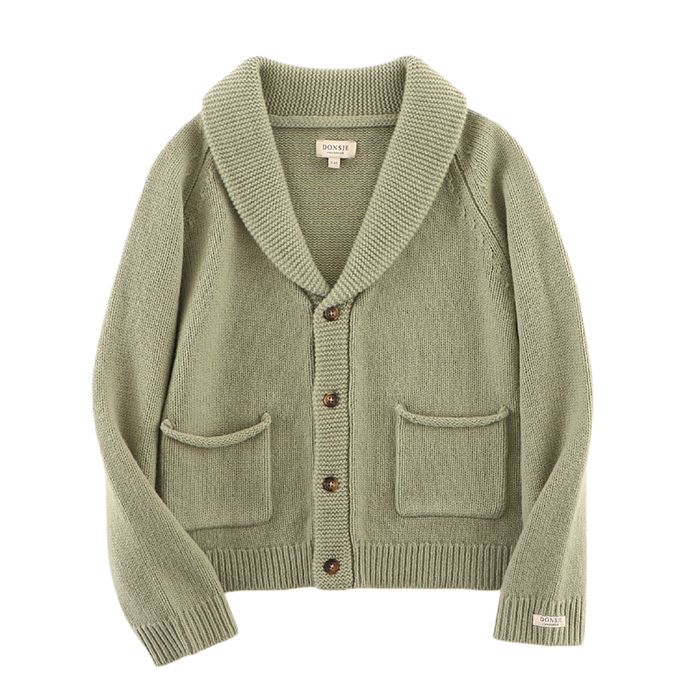donsje Kicher Merino Wool Cardigan | Desert Green