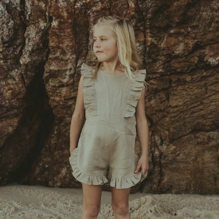 Donsje Kiki Linen Playsuit | Dune