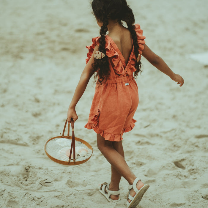 Donsje Kiki Linen Playsuit | Ginger Spice