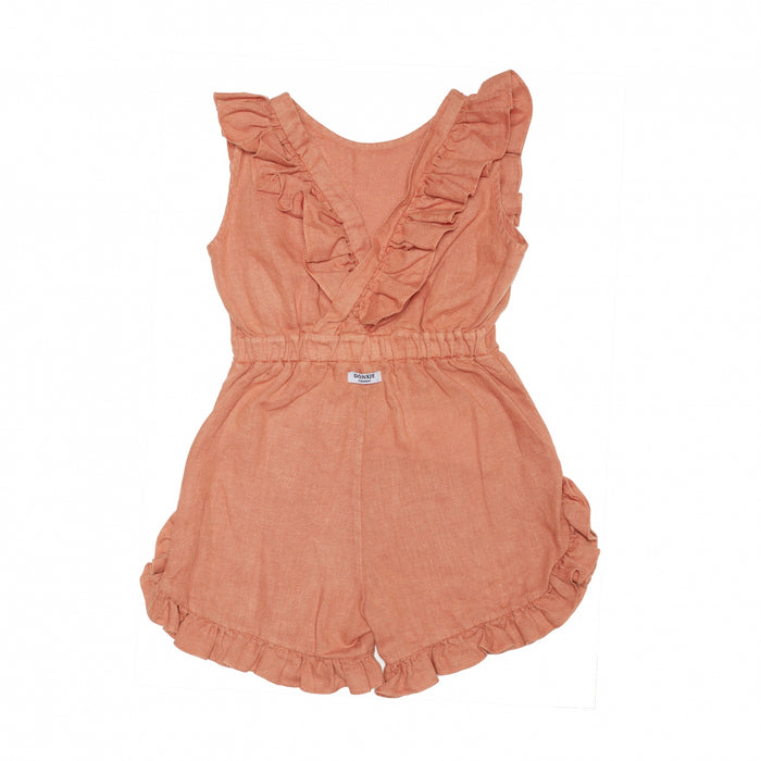 Donsje Kiki Linen Playsuit | Ginger Spice