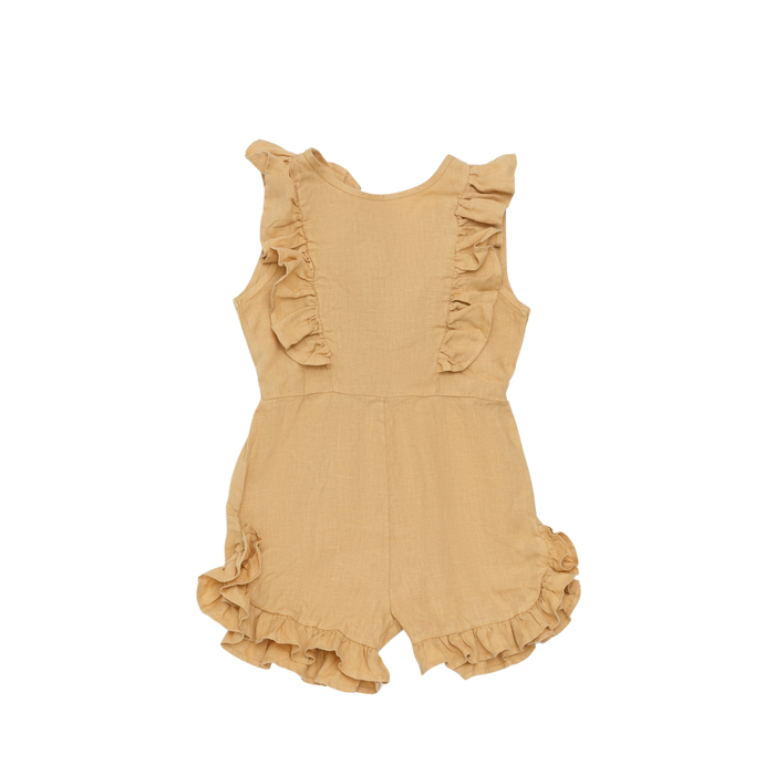 donsje Kiki Linen Playsuit | Toast