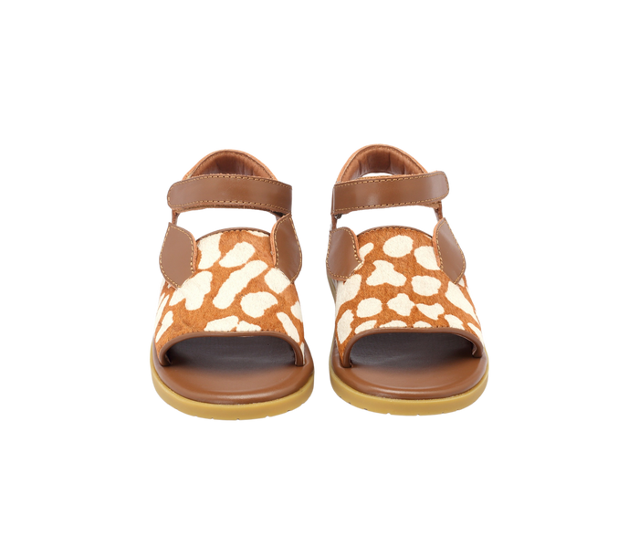 Donsje Lara Sandals | Bambi | Brown Spotted Cow Hair
