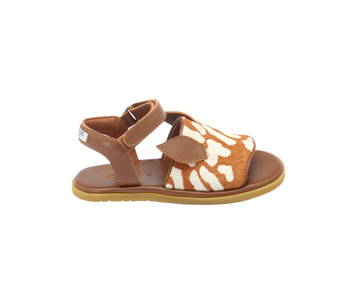 Donsje Lara Sandals | Bambi | Brown Spotted Cow Hair
