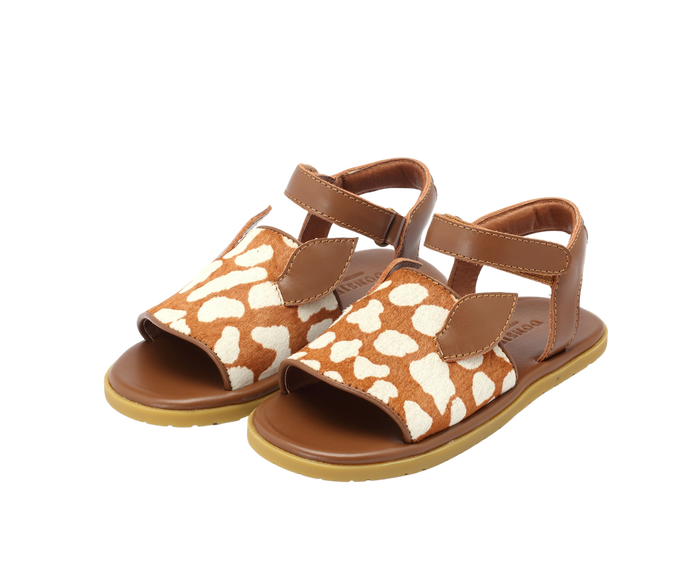 donsje Lara Sandals | Bambi | Brown Spotted Cow Hair