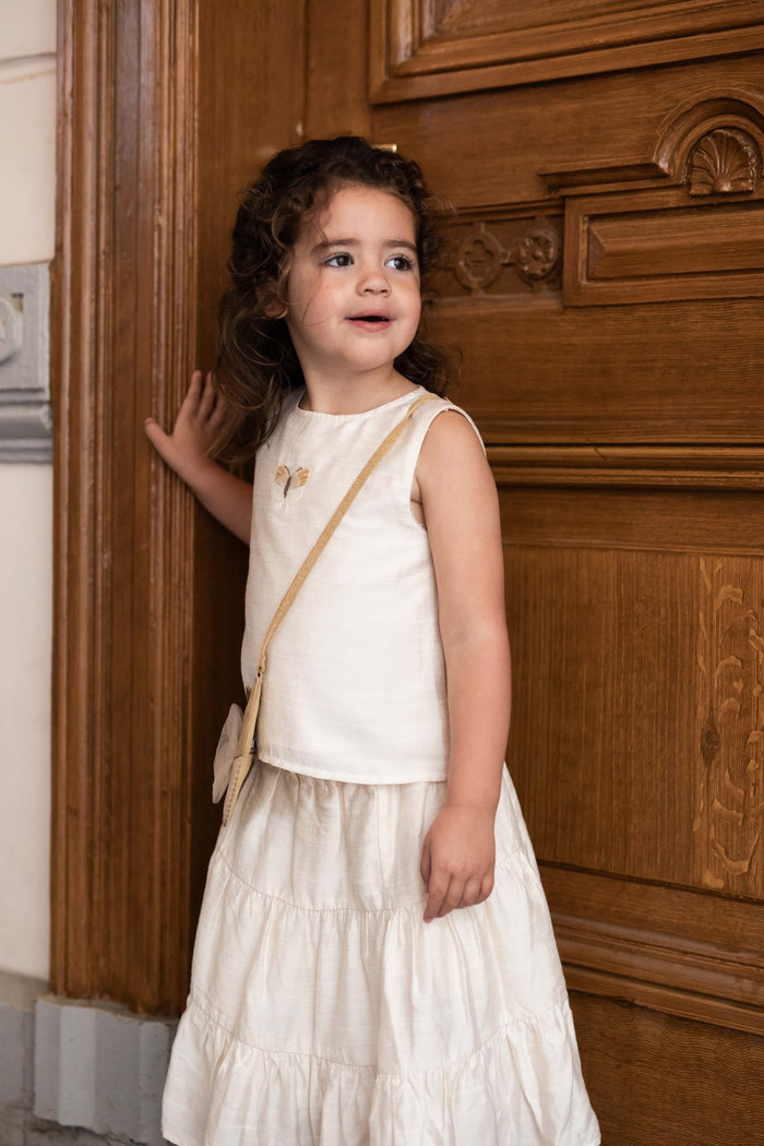 Donsje Linzie Top | Vlinder | Warm White