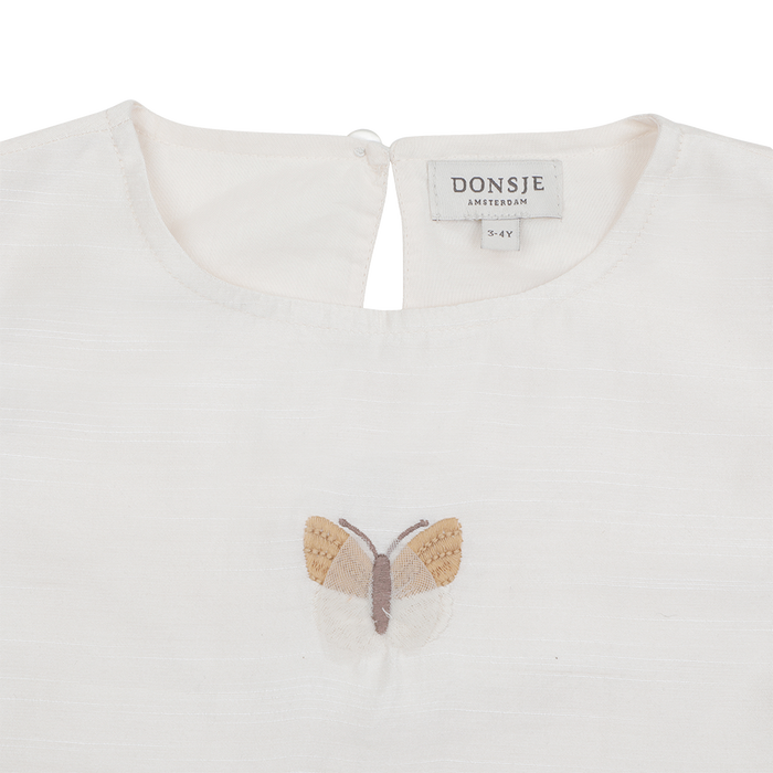 Donsje Linzie Top | Vlinder | Warm White
