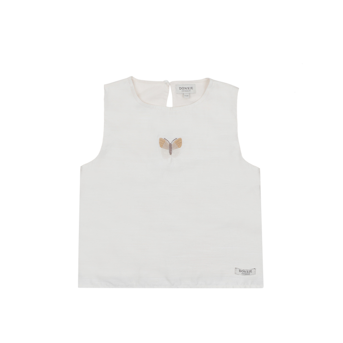 donsje Linzie Top | Vlinder | Warm White