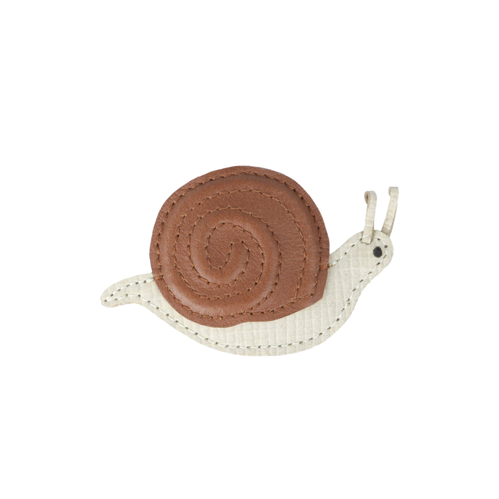 donsje Lipu Clip | Snail | Cream Scored Leather