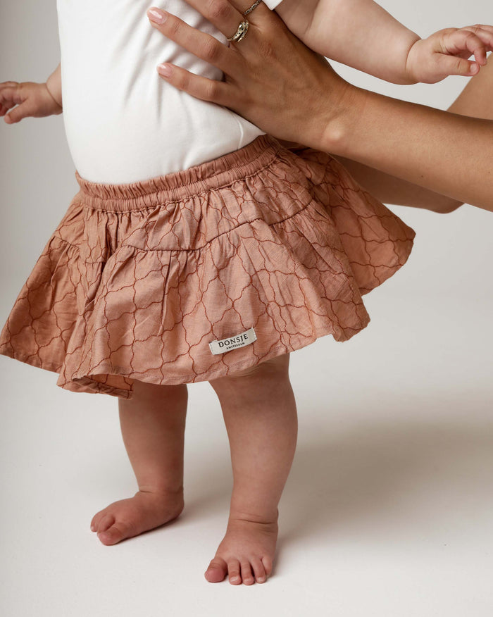 Donsje Lonna Skirt | Cloudy Rose - Rust Diamonds