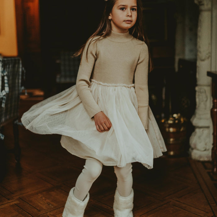 Donsje Lotus Dress | Biscuit