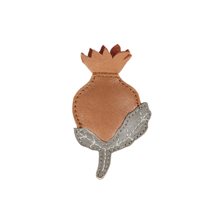 donsje Lula Clip | Rose Hip | Caramel Metallic Nubuck