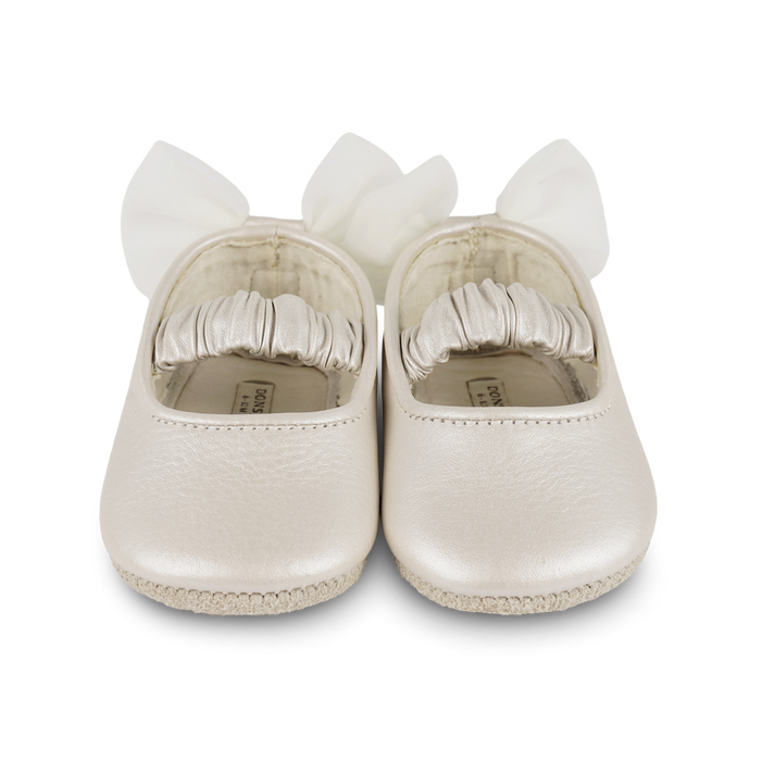 Donsje Luyax Ballerinas | Off White Metallic Leather
