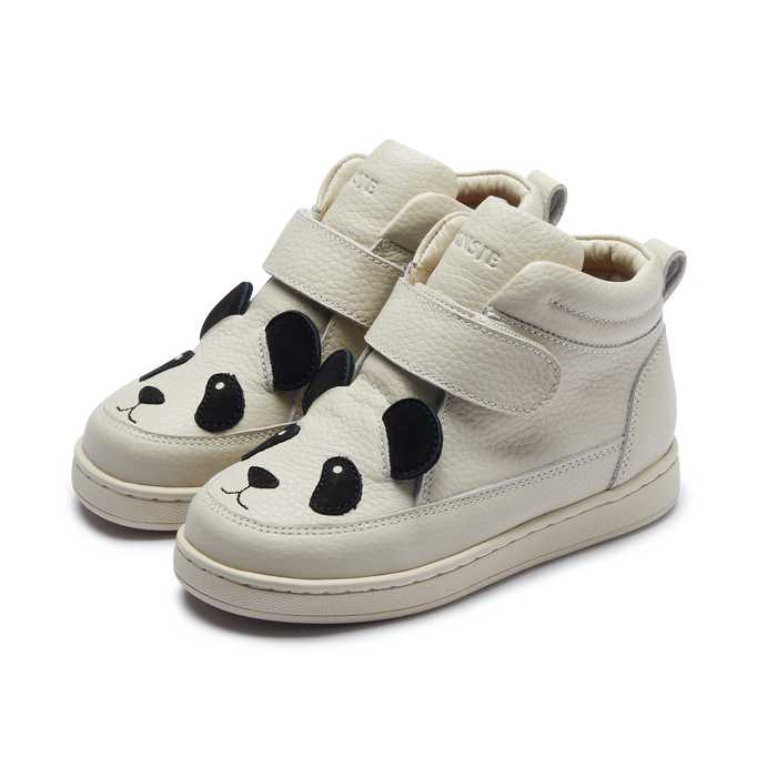 donsje Mika Sneakers | Panda | Off White Leather