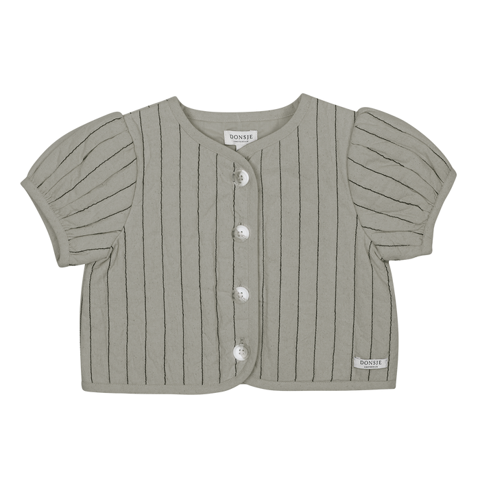 donsje Milenna Jacket | Dusty Green – Thyme Striped